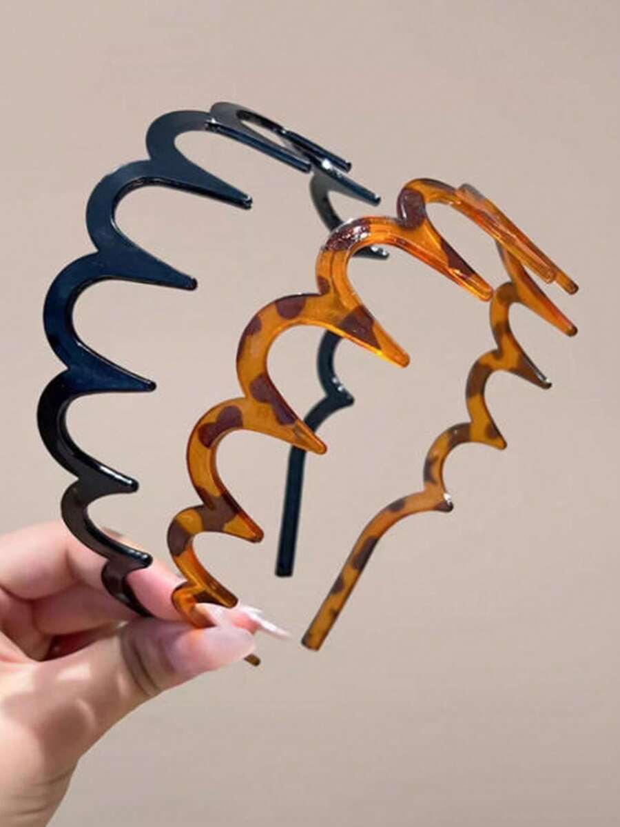 1/2pcs Triangular Hair Hoop With Teeth, Versatile Headband For Washing Face, U-Shaped Design Is Lightweight And Non-Ear Pinching, Multiple Styles And Colors Available To Meet Different Hair Accessory Needs