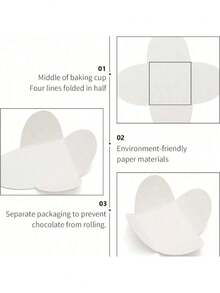 50个情人节巧克力盒包装，巧克力杯垫，巧克力包装托盘，可折叠花形糖果甜点架，新年糖果，适用于婚礼、生日、派对用品、下午茶礼品、情人节/新年/圣诞节糖果盒，彩色邮箱糖果盒，邮箱包装，糖果盒，创意邮箱收纳盒，卡通糖果盒，礼品包装盒 - 查看 11