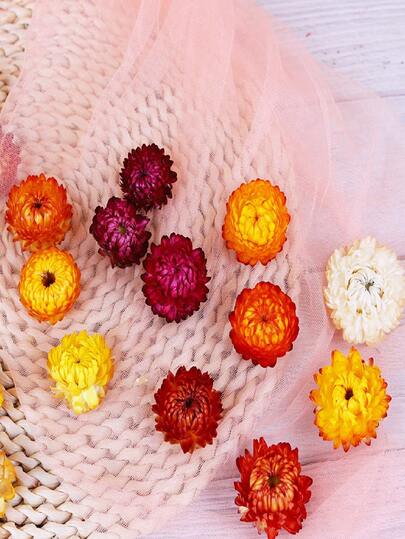 1 Box Of Colorful Dried Chrysanthemum Heads, Suitable For Crafting, Collages, Photo Frames, Epoxy Resin Decorations, Creative Floral Arrangements, Christmas Decorations, Wedding Decorations, Home Decor, Birthday Party Decorations, And Ornaments