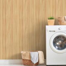 1卷光滑木纹纹理自粘墙纸，可撕贴，天然木纹装饰自粘墙纸，适用于卧室、厨房、橱柜、抽屉、架子衬里，防水浴室墙贴 - 黃橡木 - 查看 11