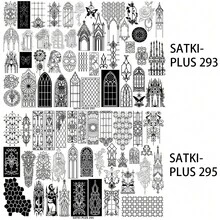 Reusable Large Nail Art Stamping Plate, European Style Floral Window Glass Printing Plate - Apricot - View 9