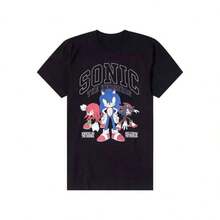 Sonics Thes Hedgehogs Sonics X Shadow Generations Shadow & Sonics T-Shirt Exclusive T-Shirts For Premium Fans Unisex Casual Short-Sleeved Tees A Must-Have For Fans Suitable For Festivals, Parties, Homewear, Daily Commutes, Back-To-School Outfits And Concert Looks Printed And Shipped In The USA 100% Cotton T-Shirts Opaque, Versatile Basic Tees - Đen 8 - Xem 8