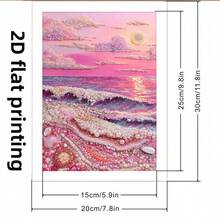 圓鑽全鑽 5D 鑽石畫 DIY 全鑽圓鑽鑽石馬賽克手工藝用品，操作簡單，休閒手工，客廳裝飾，現代極簡，歐式復古，節日禮物，手工藝品，自由創作，牆面裝飾藝術，無框 2D 平面印刷 - 無框 - 查看 7