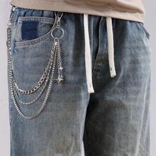 The Fashion You Need - Fashionable Explosive Trouser Chain, Personalized Versatile Multi-Layer Tetragonal Star Pendant Metal Trouser Chain, Simple Accessories - Multi-layered Four-pointed Star Pendant Pants Chain - View 3