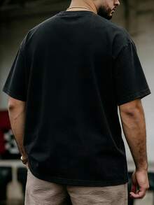 Áo thun nam dáng rộng phong cách đường phố FRACTYR "Face The Track" in hình xe đua, màu đen, kiểu hiphop, tay ngắn. - màu đen - Xem 3