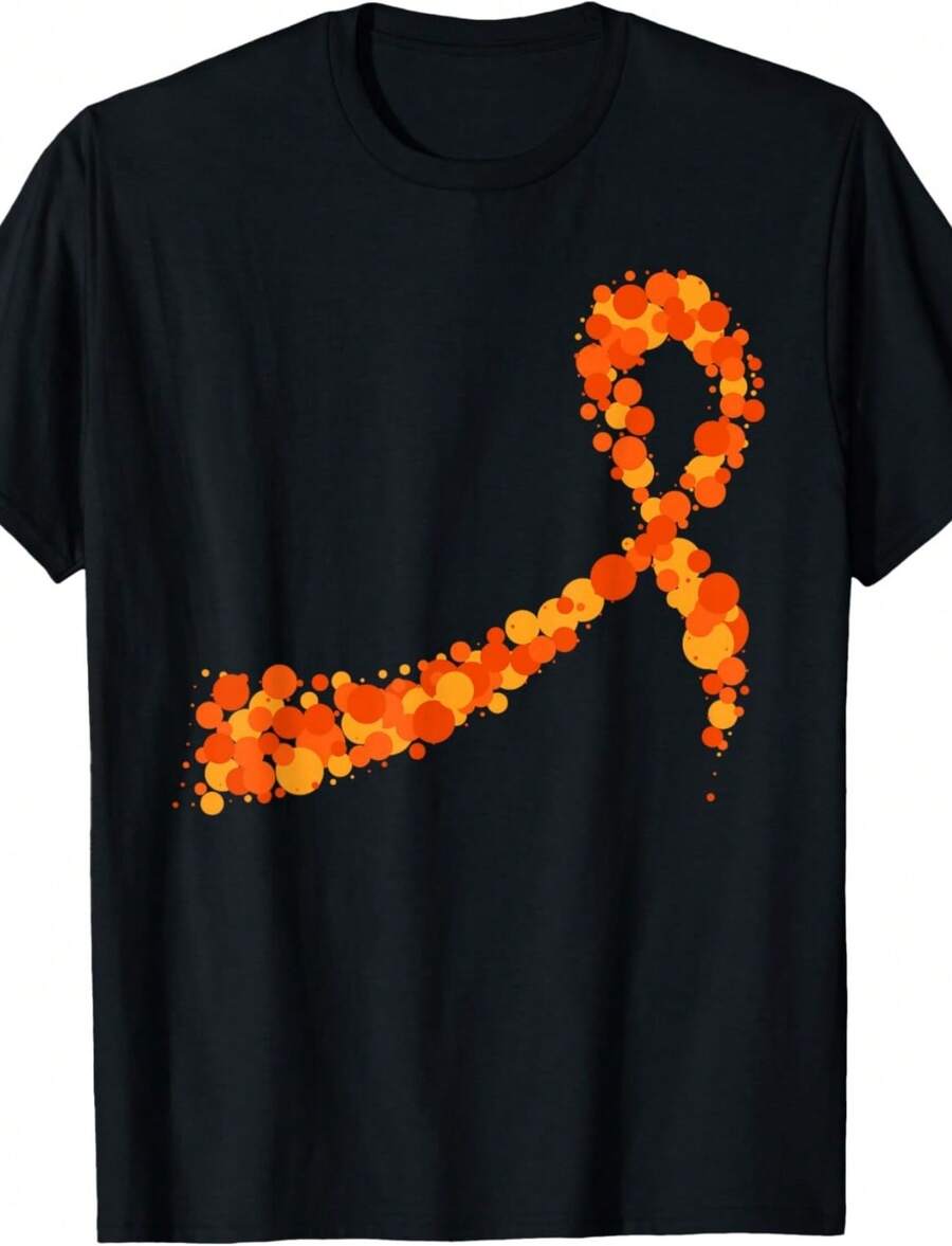 In March We Wear Orange Ribbon Multiple Sclerosis Awareness T-Shirt - màu đen - Xem 1
