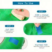 20pcs Square Underwater Self-Adhesive Pool Patch Kit, Inflatable Swimming Ring Repair Patches For Above Ground And Water Parks - Blue - View 9