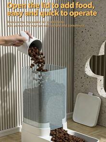 1 pieza Comedero inteligente para mascotas, comedero antideslizante con material transparente, desmontable y fácil de limpiar, separación de comida y agua, recarga automática de agua, gran capacidad para comida y agua de gatos y perros pequeños/medianos - Multicolor - Ver 11