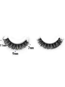 10 Pairs Criss-Cross False Eyelashes, Suitable For Daily Wear - Black - View 3