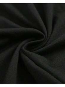 Camiseta Casual de Manga Corta para Mujer - Estampado de Leopardo y Cerezas, Negra con Detalles Dorados Brillantes, Elasticidad Media, Lavable en Máquina, Comodidad Todo el Año - Negro - Ver 4