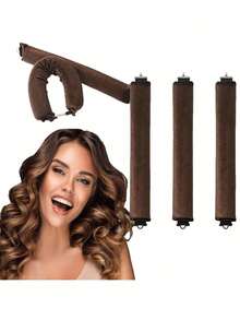 1pc/4pcs No Heat Curler, Hair Band Curler And Hot Curler, Made Of Soft High Elastic Rubber, No Heat Needed, Hair Styling Tool Accessory - Multicolor - View 10