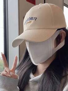 1PC Women's Spring/Summer Unisex Baseball Cap, Sun Protection Hat With Letter Design, Adjustable Outdoor Sports Hat,Beach,Vacation - A - View 8