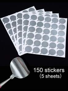 5Sheets 150Pcs Disposable Eyelash Extension Glue Tinfoil Stickers Lash Tools Glue Foil Holder Pallet Stand For Grafting Lashes - Silver - View 6