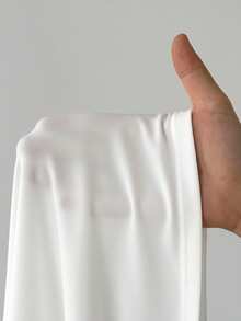 Women's Milk Silk Round Neck Long Sleeve Slim Fit Soft Versatile Base Layer Top, Autumn/Winter - White - View 6