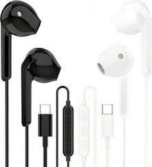 AI Translation Wired Earbuds Real Time - 164 Languages Translator Lightning Headphones & Earphones, Audifonos Traductores Inglés Español Ear Buds Compatible With IPhone 14 13 12 11 Pro Max Plus-2Pack - 黑白 - 查看 2