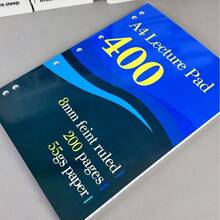 1 Pc A4 Size Lightweight Notebook, 200 Pages, American-Style Ruled, Suitable For Student Exams And Office Use - A4 - View 9