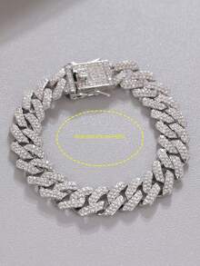 CVNANA 1pc Punk Vintage Style Unisex Exaggerated Jewelry Couple Bracelet Birthday Gift - Silver - View 8