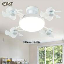 Ceiling Fan With Light, Ceiling Fan, Three-Blade Ceiling Fan With Light, E26 Screw Base, Adjustable Light Brightness, 3-Speed Wind Adjustment, Ceiling Light, With Remote Control, Bedroom, Study Room Decor, All-Season Universal - 1件 - 查看 9