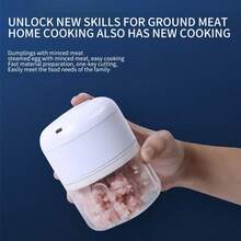 Electric Meat Grinder, Garlic Chopper, Portable, Multifunctional, Massage Machine, Chopper, USB Charging BYJA - Azul - View 4