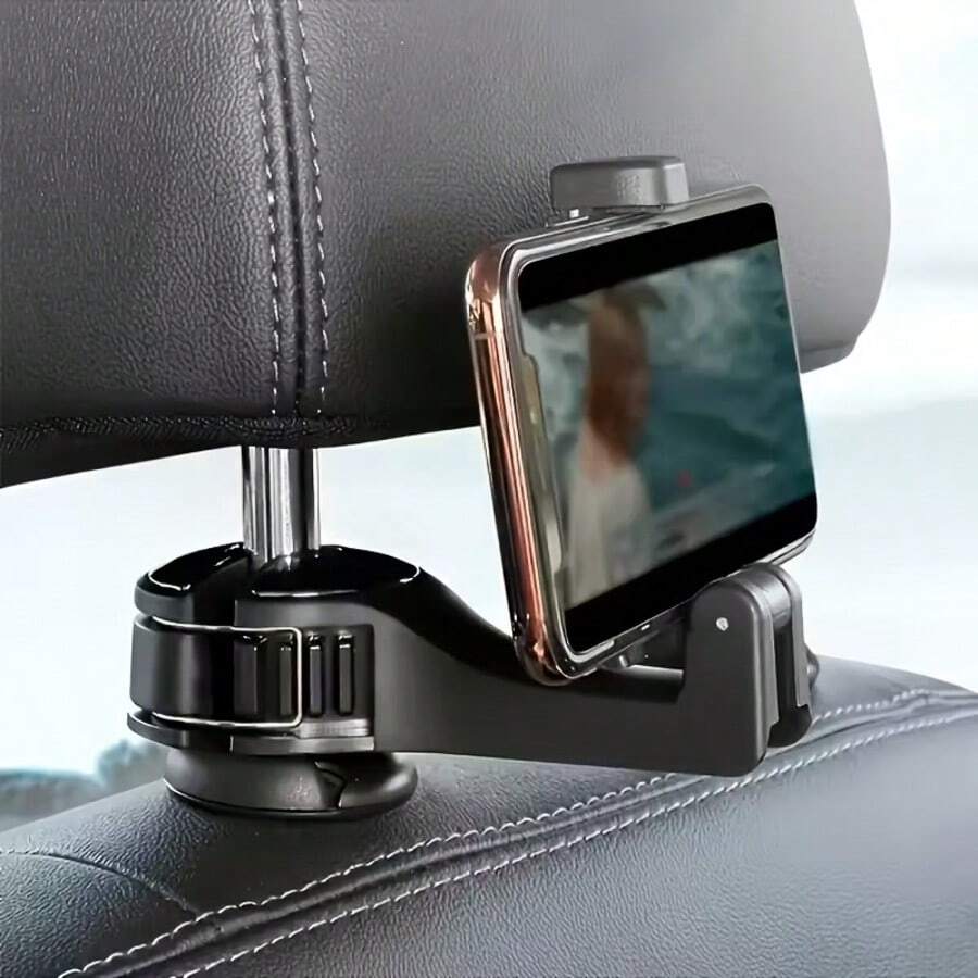 2pcs Adjustable Car Seat Phone Holder With Headrest Mount – Durable ABS Material, Water-Resistant, Car-Compatible; Provides A Secure Grip For Road Trips And Commuting – Car Phone Mount