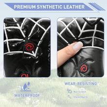 FINGER TEN Funda para putter de golf con cierre magnético y diseño de araña de PU, ajuste universal para putters de hoja, protección bordada impermeable para palos de golf - Negro - Ver 4