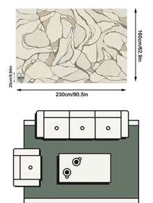 1 pièce, Style nordique - Minimaliste moderne - Tapis de sol à motif géométrique abstrait en marbre, Palette de couleurs claires, Marocain - Matériau en fausse laine classique, Tapis de maison, Convient pour le salon, la chambre à coucher, le dortoir, l'entrée, le patio, lavable en machine, grand tapis de saison, décoration d'intérieur esthétique - Multicolore - Voir 18