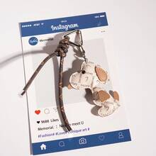 1pc Dog Bag Charm, Original Designer Leather Keychain, Cute Backpack Pendant - Multicolor - View 7