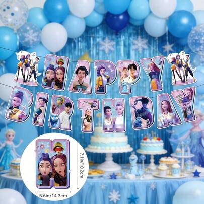 1 pieza Decoración de bandera con letra coreana minimalista de The Witcher, incluye el patrón de Lumi, Zoe, Mila, un conjunto de decoración colgante fresca, adecuado para diseño minimalista DIY, decoración de pared, decoración de dormitorio, decoración de moda, adornos exclusivos, impresión de arte de fiesta, fácil de operar, aplicable a rincón de aprendizaje, pared interior, decoración de Pascua, evento de cumpleaños, se puede usar para apoyo de fans, recuerdos de fiesta, juguetes para niños, regalos festivos, suministros de festival