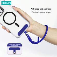 1pc Koolife Woven Phone Lanyard, Short Style, Adjustable Buckle, 360° Rotatable Metal Hook, Anti-Lost Pad, Durable Wrist Strap Suitable For Phone, Keys And Daily Use - Multicolor - View 12
