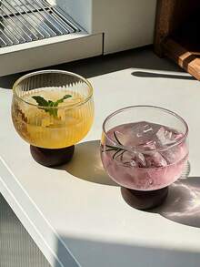 1 chiếc cốc thủy tinh đế gỗ cao cấp, kiểu dáng retro, thích hợp làm cốc cocktail, cốc rượu trái cây, cốc đồ uống, cốc cà phê, cốc trà chiều tinh tế, cốc nước văn phòng, cốc trà khách phòng khách. - Nhiều màu - Xem 4