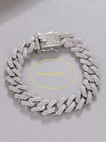 CVNANA 1pc Punk Vintage Style Unisex Exaggerated Jewelry Couple Bracelet Birthday Gift - Silver - View 9