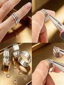 1pc Open Jump Rings, Convenient Split Rings Suitable For Jewelry Making, Bracelets, Necklaces - Multicolor - View 4