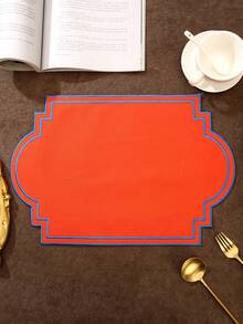 1-6pcs Premium Embroidered Fabric Placemats, Durable Non-Slip Heat-Resistant Embroidered Table Mats - Multicolor - View 12
