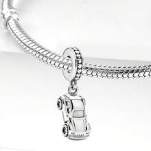 Mặt dây chuyền hình xe hơi bằng bạc 925, thích hợp để tự làm trang sức, trang trí trang phục hàng ngày, quà tặng cho nữ. - xe hơi - Xem 3