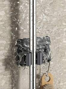 1 Stück wandmontierter 304 Edelstahl Besen & Mopp Halter - Schwerlast Organizer Regal für Haushalt, Waschküche, Küche, Schrank, Garage - Rechen, Schaufel, Gartenwerkzeug Aufbewahrung, Reinigungsbedarf Zubehör - Praktisch & Bequem - Verschiedenfarbig - Übersicht 4