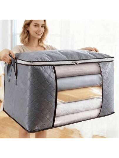 大容量收纳袋，适用于存放毛毯、外套、衣柜等，防尘、防潮、防蛀，多功能