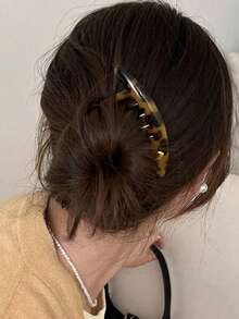 3pcs Vintage Crescent Moon Shaped High-End Hair Clips, Suitable For Buns, Side Combs, Hair Accessories,Summer,Holiday,Travel - Multicolor - View 2