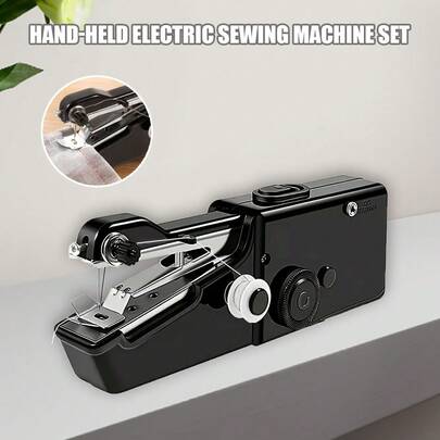 Portable Electric Handheld Sewing Machine, Suitable For DIY Sewing, Fabrics, Garments, Travel, Home Use, Easy To Use, Ideal For Beginners, Compact Size 8.2"X2.7"X1.2", (Note: Only For Lightweight Fabrics/Accessories )