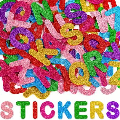 1 طقم ملصقات حرفية لامعة، ملصقات حرفية على شكل قلب وكوكب، مناسبة للأعمال اليدوية DIY، تجميع الصور، ديكور الحفلات، ديكور عيد الميلاد، 7 ألوان