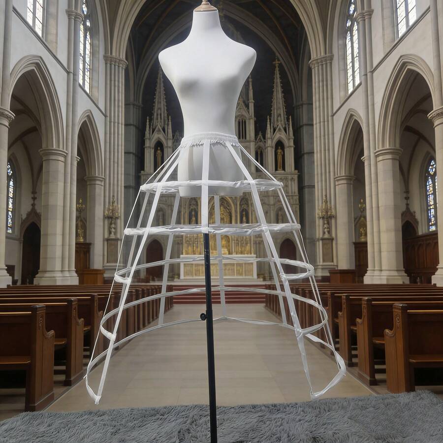 女士 5 圈裙撑 衬裙 裙撑 裙撑 衬裙