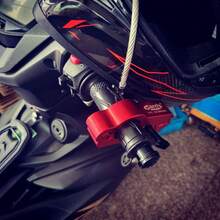 CNC Aluminum Alloy Motorcycle Handlebar Lock, Anti-Theft Helmet Hook Brake Clamp Lock, Electric Bicycle Cruiser Safety Lock - Handle Lock - View 3