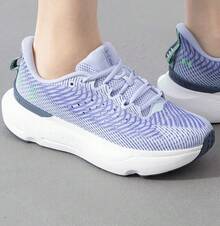 Under Armour Giày thể thao nữ cổ thấp, thời trang, có đệm lót, dành cho tập luyện và chạy bộ. - xám tím - Xem 3