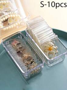 100-Piece Set Of High-Quality Reusable Self-Sealing Bags: Transparent PVC Jewelry Storage Pouches. These Resealable, Anti-Oxidation Bags Are Ideal For Organizing And Preserving Souvenirs, Collectibles, And Various Types Of Jewelry-Including Earrings, Rings, And Necklaces. An Essential Accessory For Jewelry Storage And Maintenance, They Also Serve As The Perfect Containers For Organizing Your Jewelry While Traveling. - Multicolor - View 11