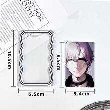 1pc Minimalist Sliding Transparent Card Holder, Student Campus Card, Bus/Metro Card Protector Case, Unisex - Card Sleeve - View 3