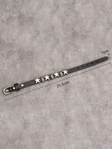 Fashionable And  Men's Bracelet With Star Decorations, Suitable As A Jewelry Gift To Create A Stylish Look. - 黑色 - 查看 6