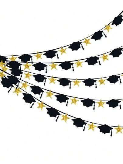 Biểu ngữ trang trí tiệc tốt nghiệp, Biểu ngữ mũ tốt nghiệp màu đen và vàng, Biểu ngữ mũ tốt nghiệp cho lễ tốt nghiệp, Trang trí tiệc mừng tốt nghiệp, Phụ kiện chụp ảnh tốt nghiệp cho sinh viên, Đồ dùng tiệc tốt nghiệp, Trang trí tiệc tốt nghiệp