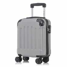 YONSLY Hard Shell Suitcase 16/20/24/28 Inches With 4 360° Wheels Sturdy Double Zipper Combination Lock Mesh Pocket Soft Rubber Handle Travel Suitcase - 淺灰色 - 查看 8