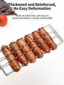 1个香肠夹，多功能烧烤香肠夹，均匀加热，防滑，不锈钢耐热设计，卫生易清洗，适合户外露营、野餐、烧烤，省时省力，适用于各种香肠，夹持稳固，提高烧烤效率，厨房烧烤通用，便携，适合初学者，是制作美味香肠的必备烧烤工具。 - A - 查看 6