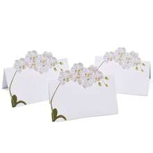 25/50 Chiếc Thẻ Đặt Chỗ Hoa Lan Trắng, Thẻ Tên Chỗ Ngồi, Thẻ Trang Trí Bàn Tiệc Cưới, Thẻ Lều Gấp, Thẻ Sắp Xếp Chỗ Ngồi, Thẻ Trang Trí Tiệc Cưới - A - Xem 4