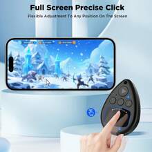 90mah Wireless Auto Clicker Compatible With IPhone, Speed Bluetooth Phone Screen Tapper Auto Speed Finger Clicker For Phone Pad Android - Black - View 6